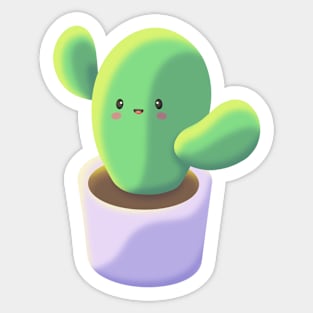 Happy Little Cactus Sticker